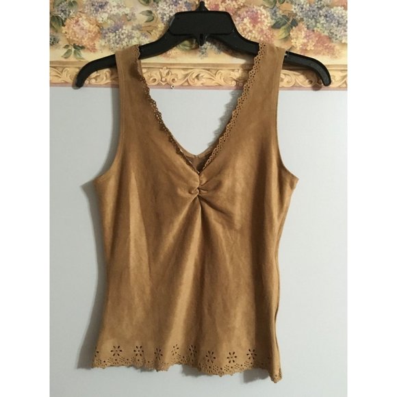 Sharnel Medium Sleeveless Boho Western Classic 90s Vintage Top - Picture 1 of 5